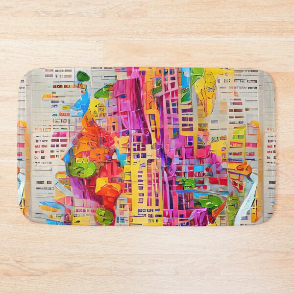 Item preview, colorful New York map designed and sold by ururuty.