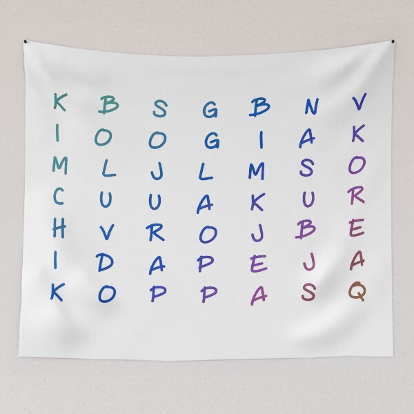 Item preview, Korean Crosswords colored designed and sold by Kdramaspot.