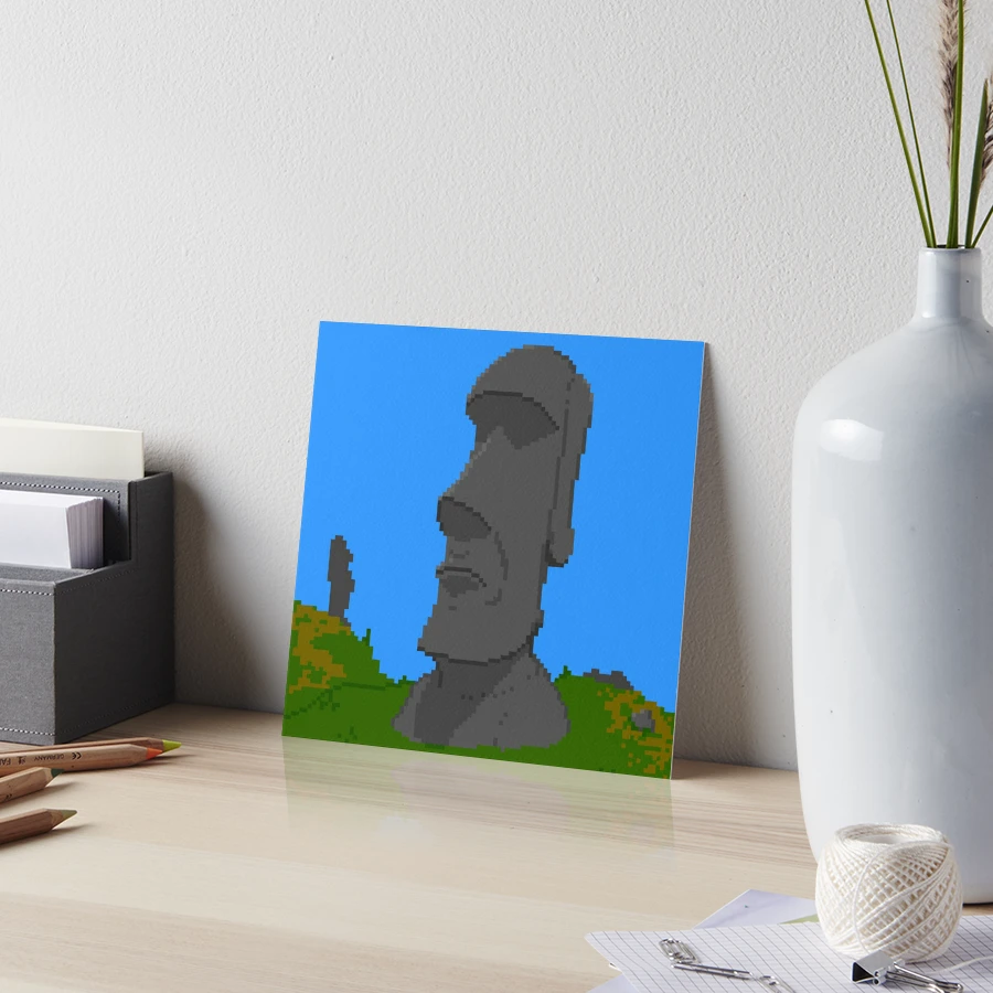 Moai emoji majestic item for contest 0 pixel art