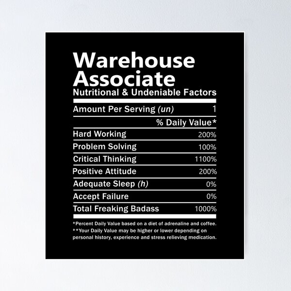 Item preview, Warehouse Associate T Shirt - Nutritional and Undeniable Factors Gift Item Tee designed and sold by oslandefren.