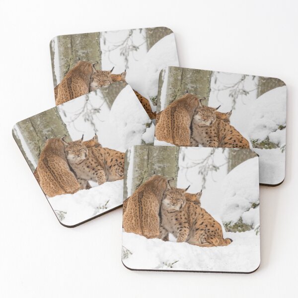 Item preview, Time to cuddle, lynx in the snow designed and sold by Ingo Gerlach.