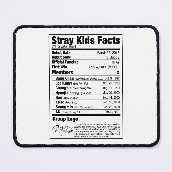 Item preview, Stray Kids Kpop Nutritional Facts designed and sold by skeletonvenus.