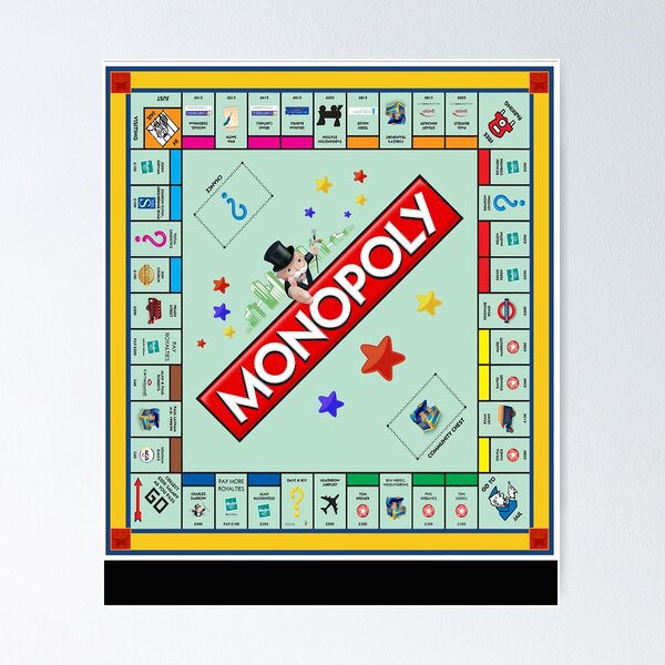 Monopoly Property Card Art Print 8x10 // Game Room Wall Art // Family Board  Game Print // Monopoly Art 