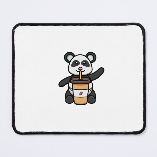 Item preview, Sticker and Label Of Cute Baby Panda With Coffee. designed and sold by tedykurniawan12.