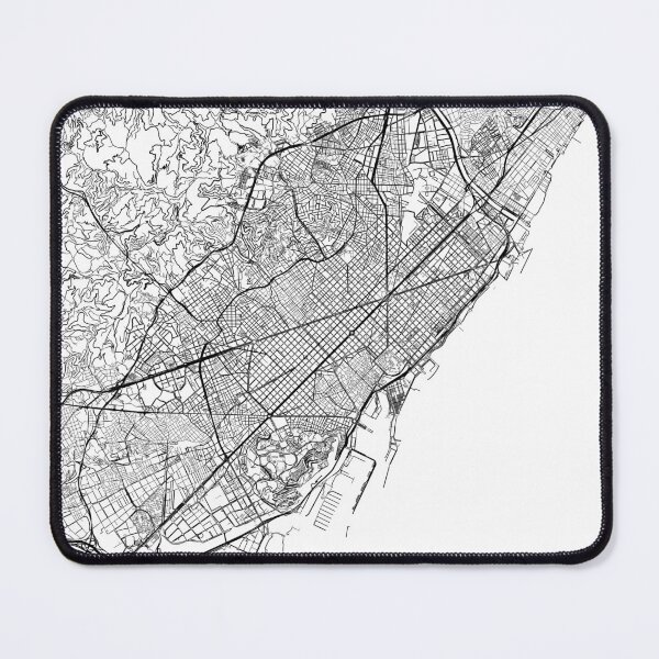 Item preview, Barcelona map minimalist in black and white designed and sold by DesireeVDA.