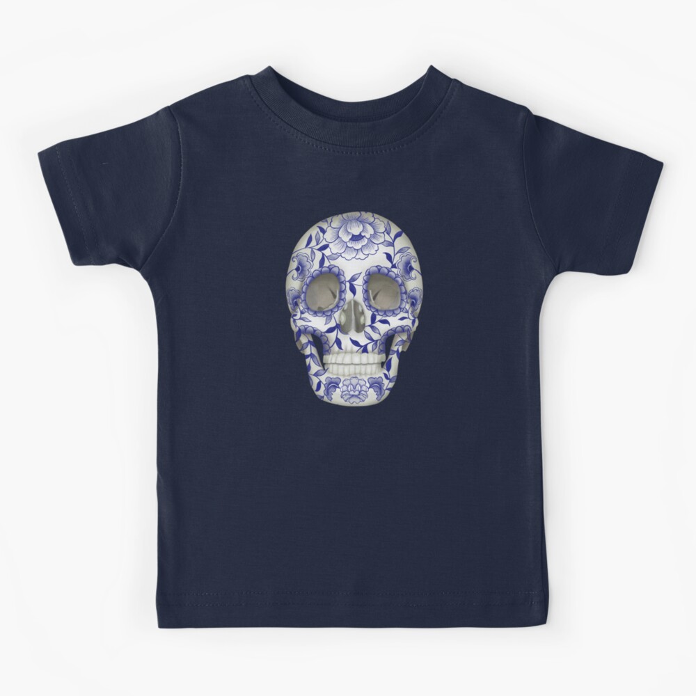 Chicago Cubs Sugar Skull Fringe Tee Youth Large (10-12) / Royal Blue