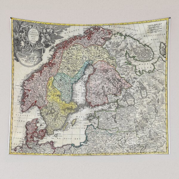 Item preview, Map of Scandinavia, Norway, Sweden, Denmark, Finland and the Baltics by Homann - 1730 designed and sold by paulrommer.