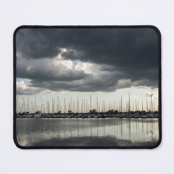 Item preview, Rolling Storm - Wild Weather Skyscape over a Safe Marina designed and sold by Georgia Mizuleva.