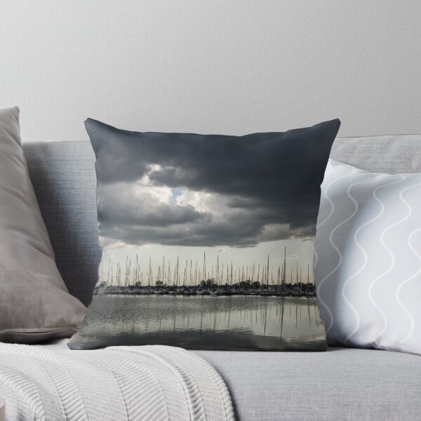 Item preview, Rolling Storm - Wild Weather Skyscape over a Safe Marina designed and sold by Georgia Mizuleva.