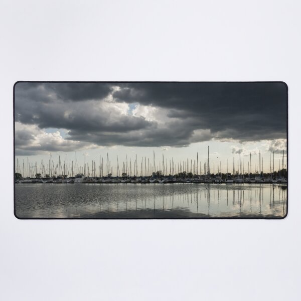 Item preview, Rolling Storm - Wild Weather Skyscape over a Safe Marina designed and sold by Georgia Mizuleva.
