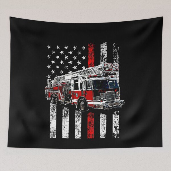 Item preview, Pride Work Fireman American Flag Thin Red Line Firefighter designed and sold by CHTankdesign.