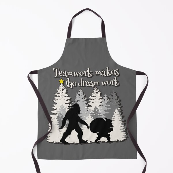 Item preview, Teamwork Makes The Dream Work Bigfoot Yeti Sasquatch And Santa Fun Xmas Design For Believers designed and sold by TrulyEpoque.