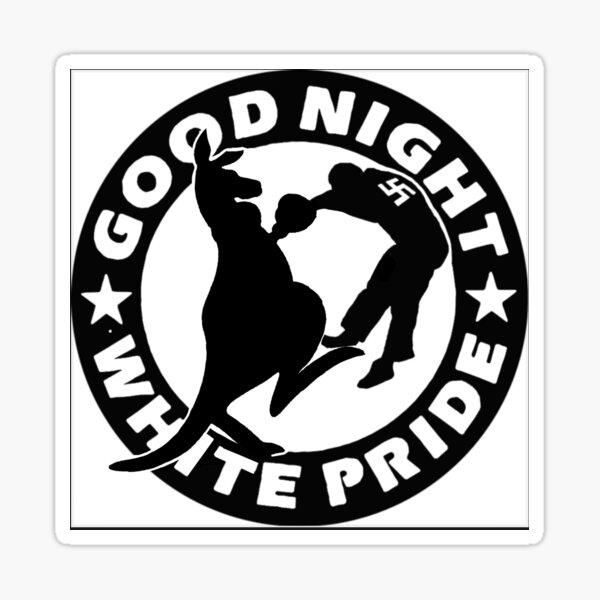 Anonymous Version vinyl sticker antiracist action Goodnight White Pride