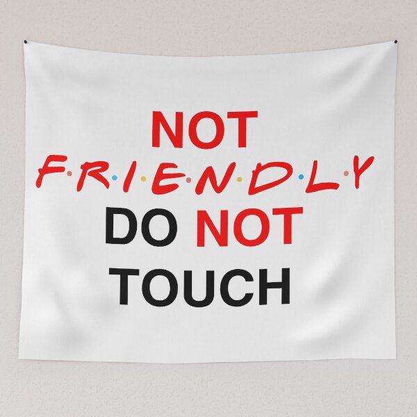 Item preview, Friends Style Not friendly do not touch - Introvert Reclusive Solitary Friends designed and sold by andrei49387.