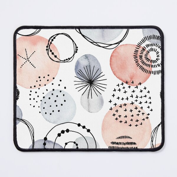 Item preview, Watercolour Circles | Coral and Grey Palette designed and sold by RebeccaFlaherty.