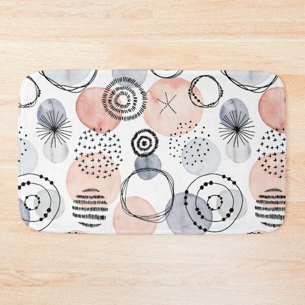 Item preview, Watercolour Circles | Coral and Grey Palette designed and sold by RebeccaFlaherty.