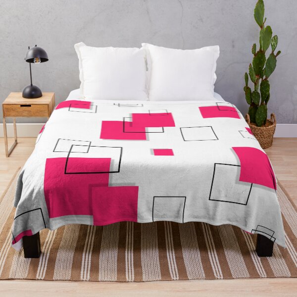 Item preview, Geometric Square pink and black Art designed and sold by Tshirtstory.