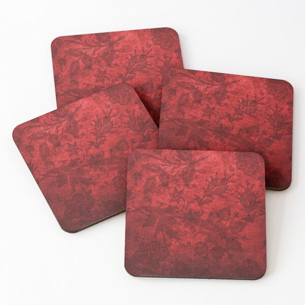 Item preview, Blood Red  floral Gothic Velvet Damask Texture designed and sold by MysticMarble.