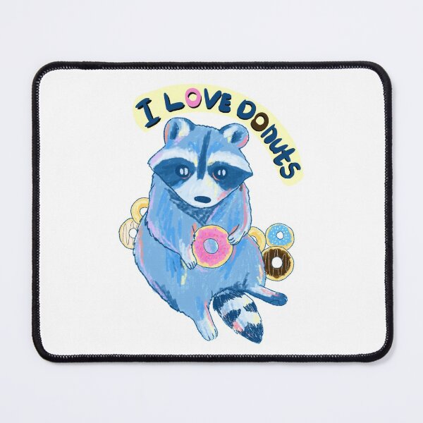 Item preview, Little racoon loves donuts designed and sold by Mayarart.