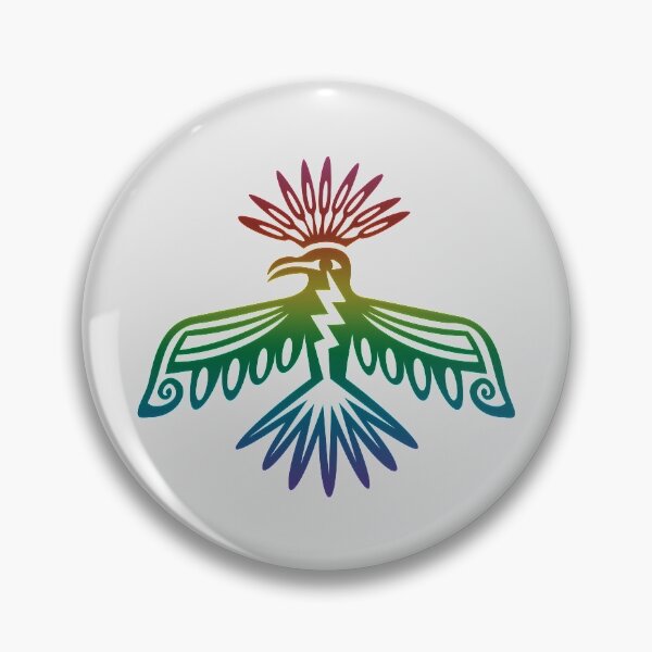 Item preview, Rainbow Thunderbird, Mythology, Native American, North America, Totem, Spirit, Animal, Legendary Bird, Feathers, Firebird designed and sold by nitty-gritty.