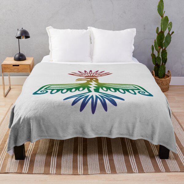 Item preview, Rainbow Thunderbird, Mythology, Native American, North America, Totem, Spirit, Animal, Legendary Bird, Feathers, Firebird designed and sold by nitty-gritty.