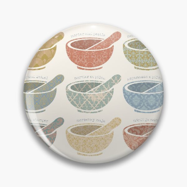 Item preview, Mortars and Pestles from vintage wallpaper, multilingual  designed and sold by Eenig.