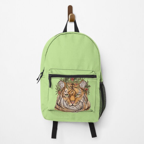 Item preview, Tiger in a wreath of leaves designed and sold by noelle-far.