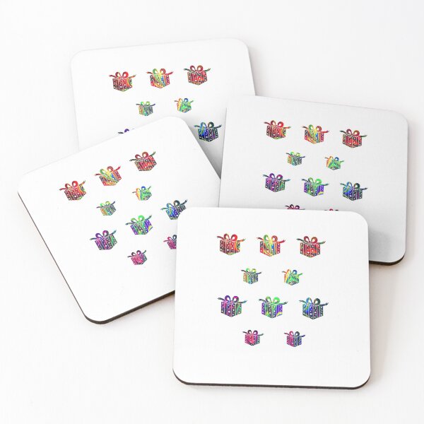 Item preview, Rainbow christmas presents, christmas gifts, set of 10 designed and sold by Glittervamp.