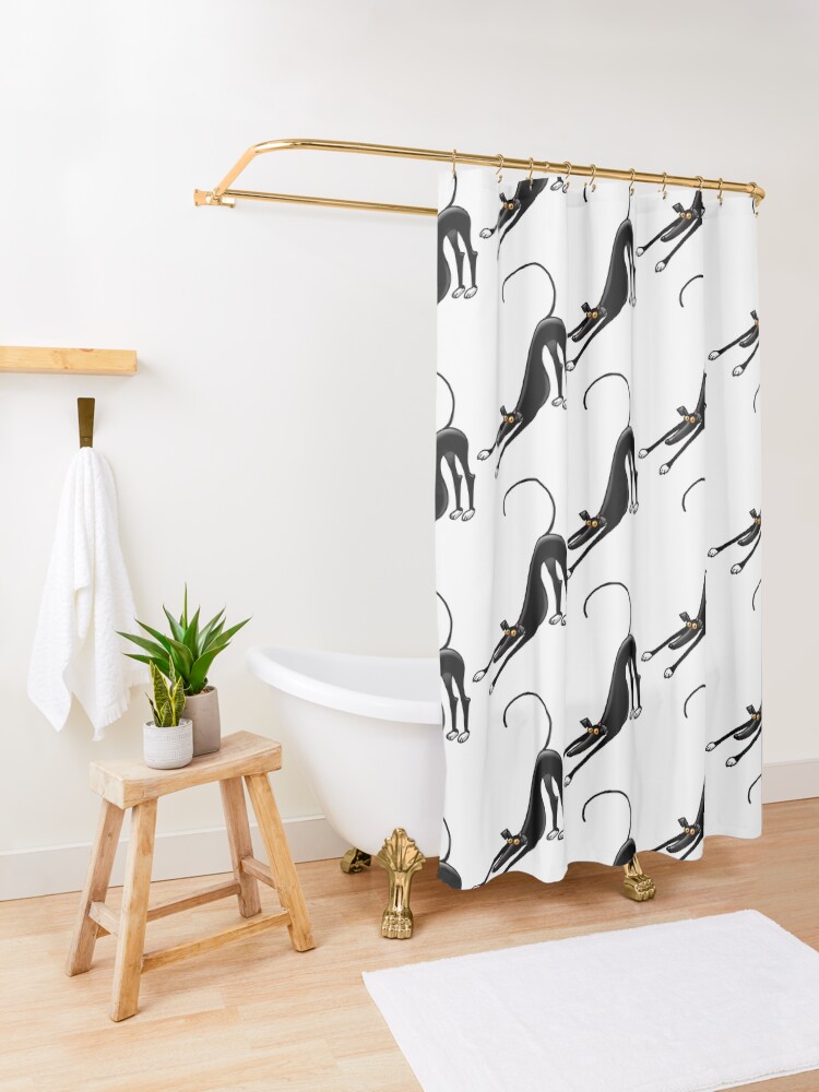 Alternate view of Bowdown Hound Shower Curtain