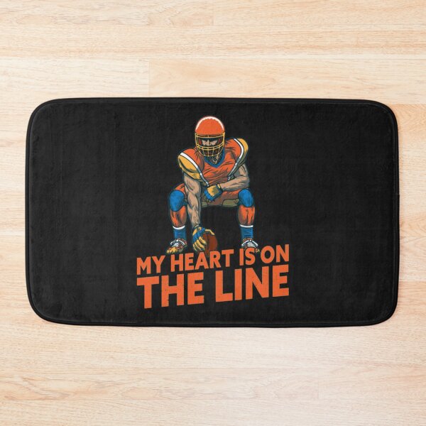 Item preview, My Heart Is On The Line Football designed and sold by ClamenTaon.
