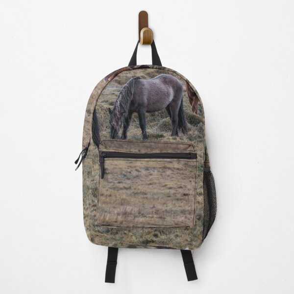Item preview, Icelandic horses in the warm fall grasses at sunset designed and sold by BerryvineImage.