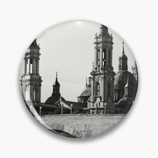 Item preview, ZARAGOZA - EL PILAR - PUENTE - BRIDGE - BASILICA - BLACK AND WHITE - POSTER - DECORATION  designed and sold by Tropical Blood.