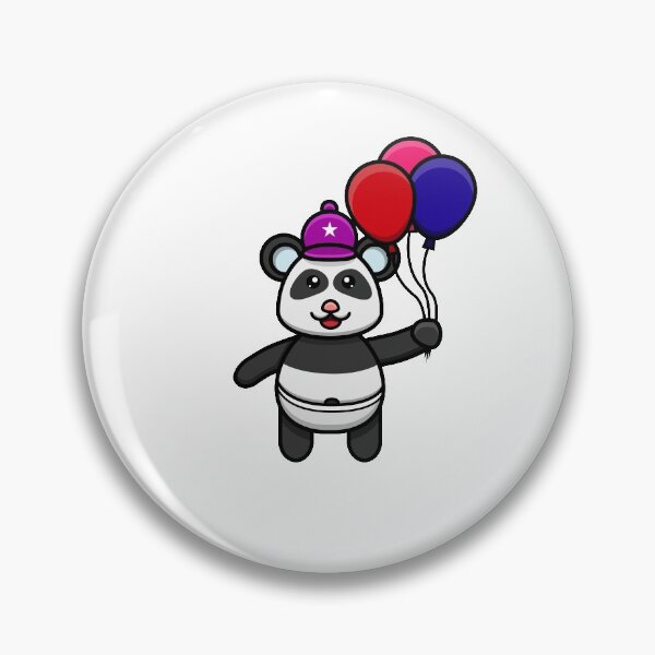 Item preview, Sticker and Label Of Cute Baby Panda Bring Balloons designed and sold by tedykurniawan12.