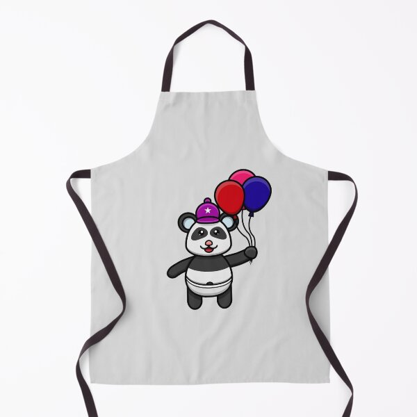 Item preview, Sticker and Label Of Cute Baby Panda Bring Balloons designed and sold by tedykurniawan12.
