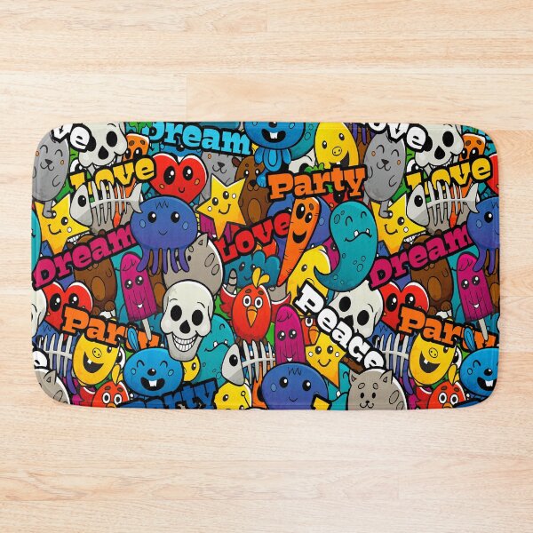 Item preview, Graffiti characters seamless pattern designed and sold by JawadBaali.