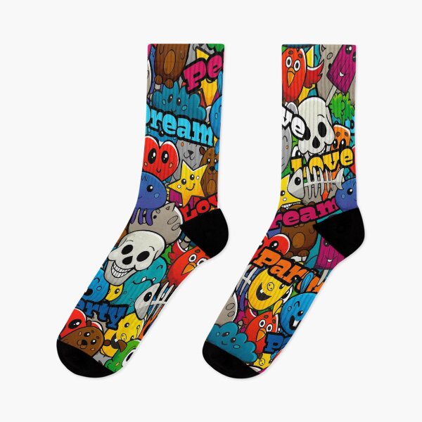 Item preview, Graffiti characters seamless pattern designed and sold by JawadBaali.