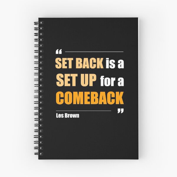 Item preview, Set Back is a Set Up for a Comeback - Les Brown - Motivational Quote designed and sold by NGAGE "LIVE LIFE".