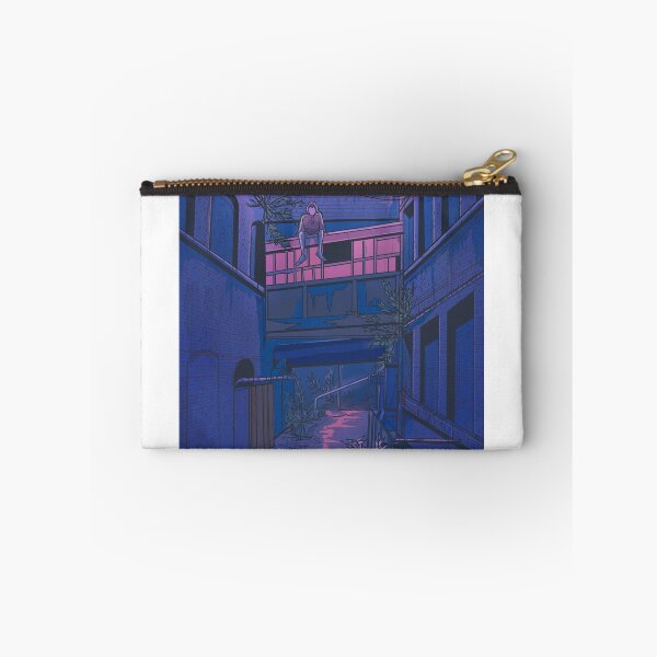 Item preview, back alley illustration blue aesthetic print designed and sold by Pale Adonis.