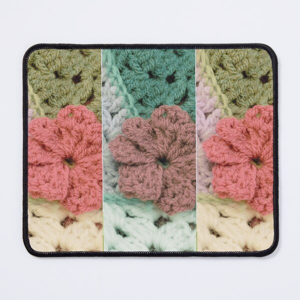 Item preview, flowering Crochet  pattern - pink & blue designed and sold by Amalzaki.