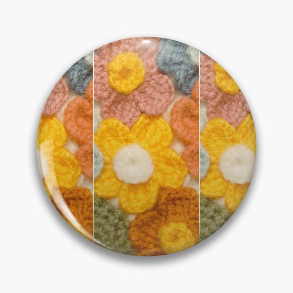 Item preview, flowering Crochet  pattern - brown - beige - yellow designed and sold by Amalzaki.