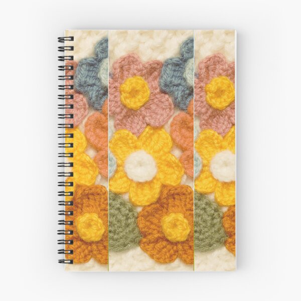 Item preview, flowering Crochet  pattern - brown - beige - yellow designed and sold by Amalzaki.