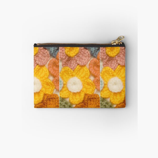 Item preview, flowering Crochet  pattern - brown - beige - yellow designed and sold by Amalzaki.