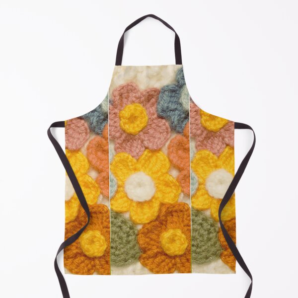 Item preview, flowering Crochet pattern - brown - beige - yellow designed and sold by Amalzaki.