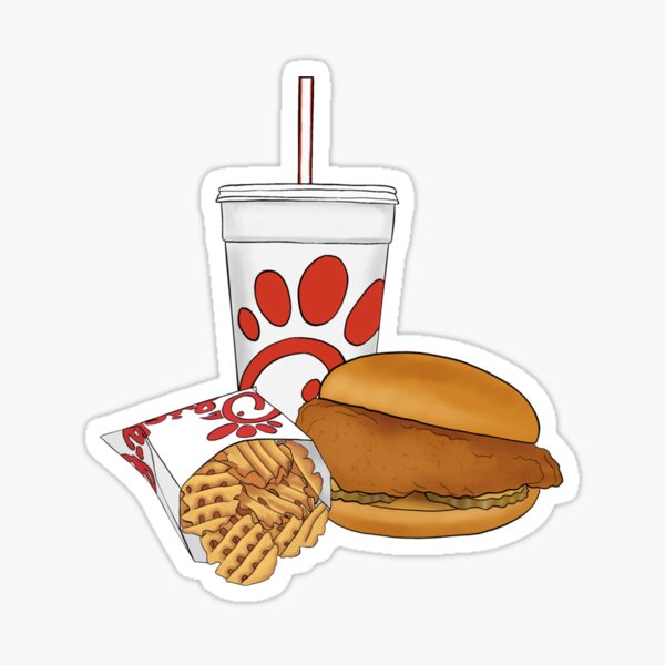 Item preview, Red Fast Food Trio Sticker designed and sold by DarioCortese.