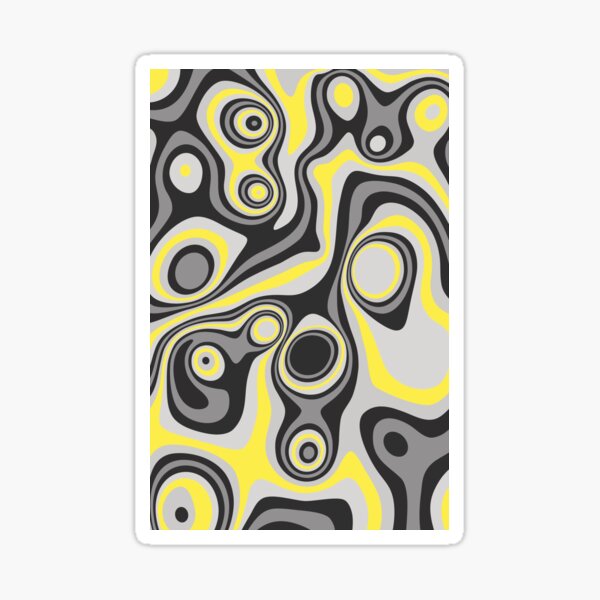 Grey and yellow marble Sticker