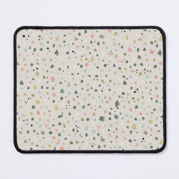 Item preview, stylish terrazzo pattern marble on milky grey designed and sold by Pattern Girl.