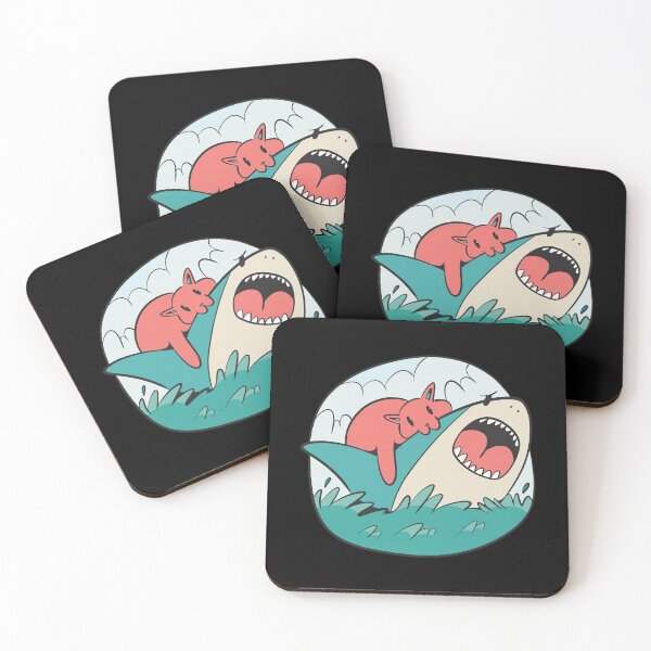 Item preview, Cats Shark Attack - Funny Crazy Cat Design Funny Anime Weeb Tee designed and sold by Garaunt - The bavarian brute.