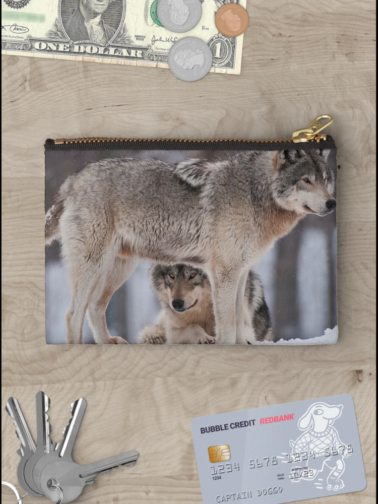 Thumbnail 3 of 4, Zipper Pouch, Timber Wolves designed and sold by WolvesOnly.