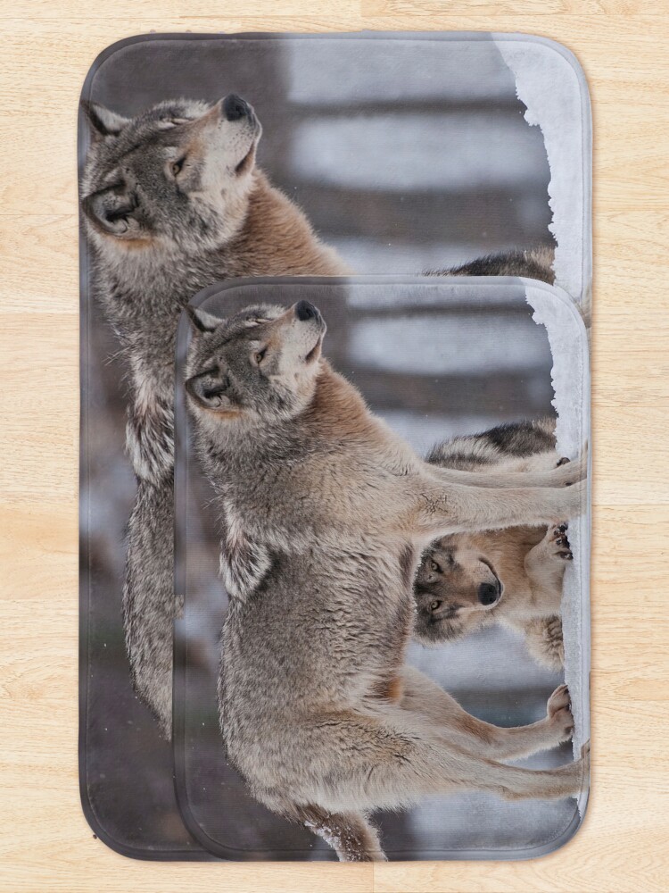 Thumbnail 5 of 6, Bath Mat, Timber Wolves designed and sold by WolvesOnly.