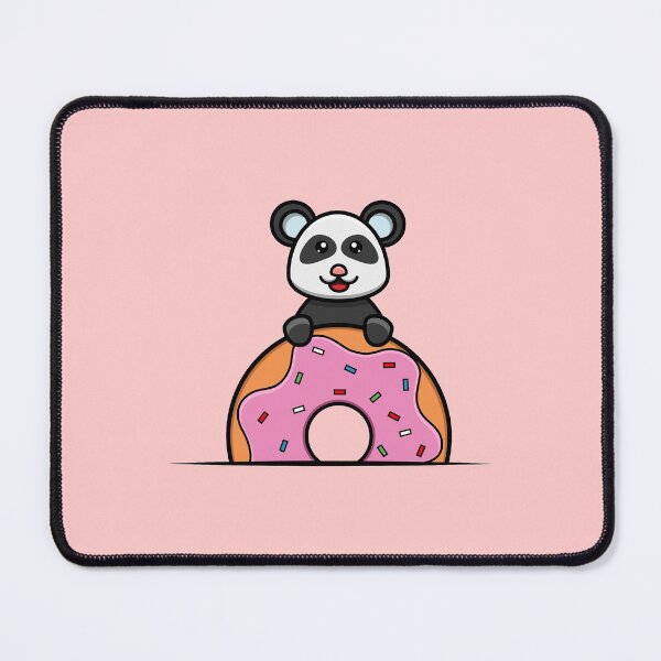 Item preview, Sticker and Label Of Cute Baby Panda On Donuts designed and sold by tedykurniawan12.